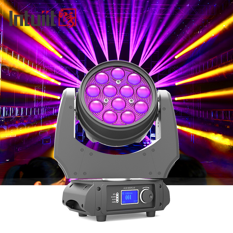 Wide Angle 5-60 degree Zoom Wash Moving Head 12*10W RGBW  4-in-1 DMX LED Moving Head light | XY-012